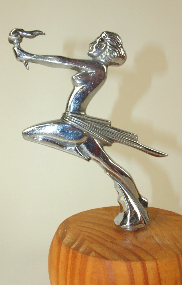 1928 "Torch Bearer" Olympic hood ornament, 6" (1 of 1)
