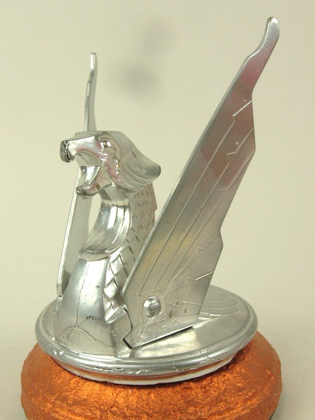 1928 Chevrolet Grifin hood ornament radiator cap, 4 (1 of 1)