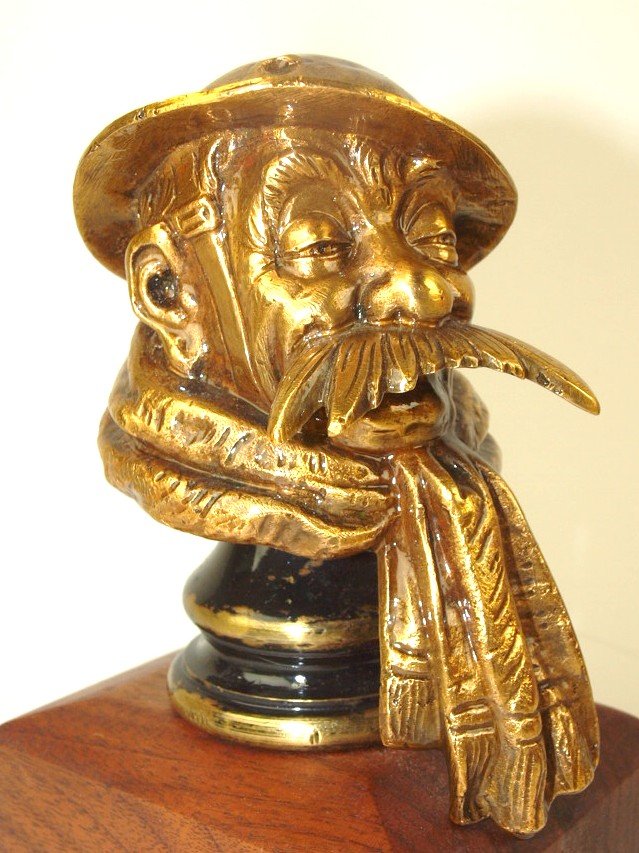 Brass Bruce Bairnsfather "Ole Bill" hood ornament (1 of 1)