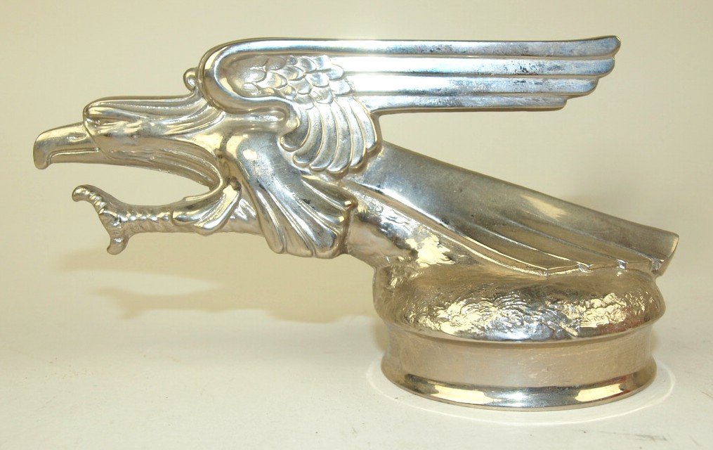 1929 Oakland hood ornament radiator cap mascot, 3" (1 of 1)