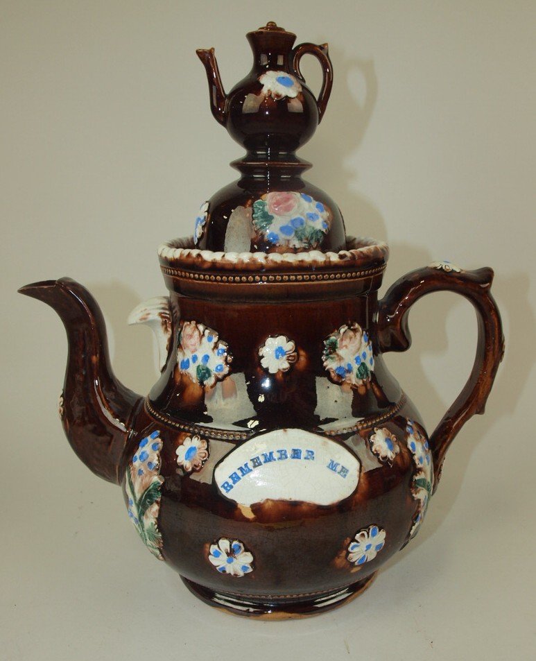 Measham Bargeware large coffee pot "Remember Me" 13" (1 of 3)