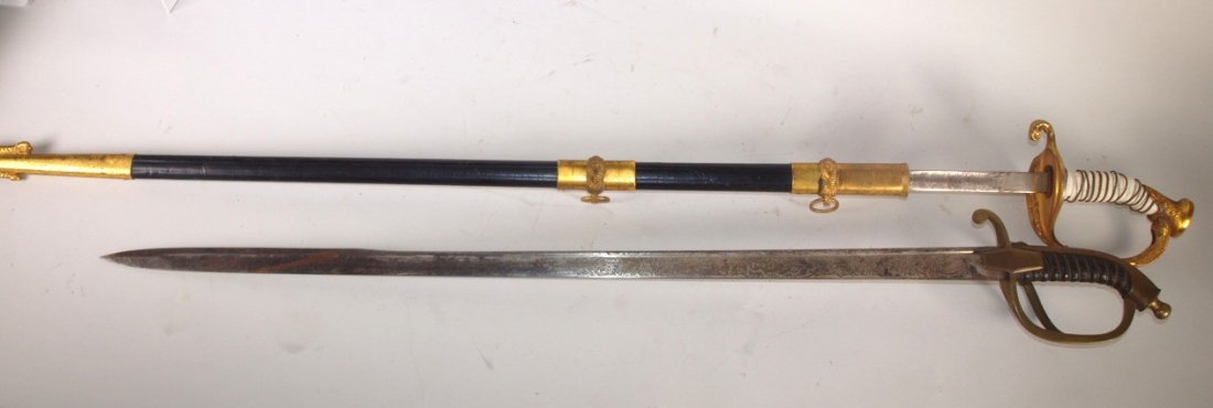 Lot of 2 swords, one with scabbord (1 of 7)