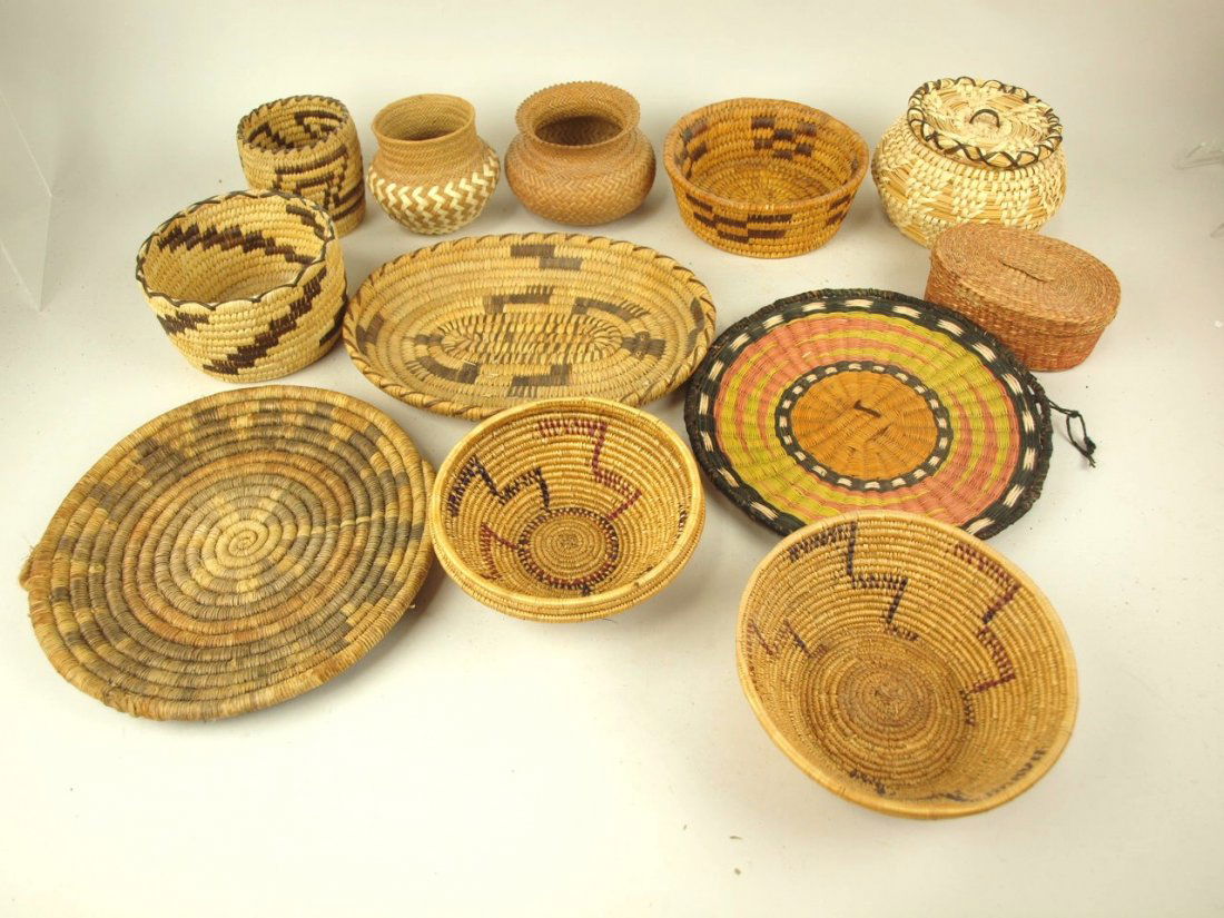 Native American Indian lot of 12 baskets (1 of 1)