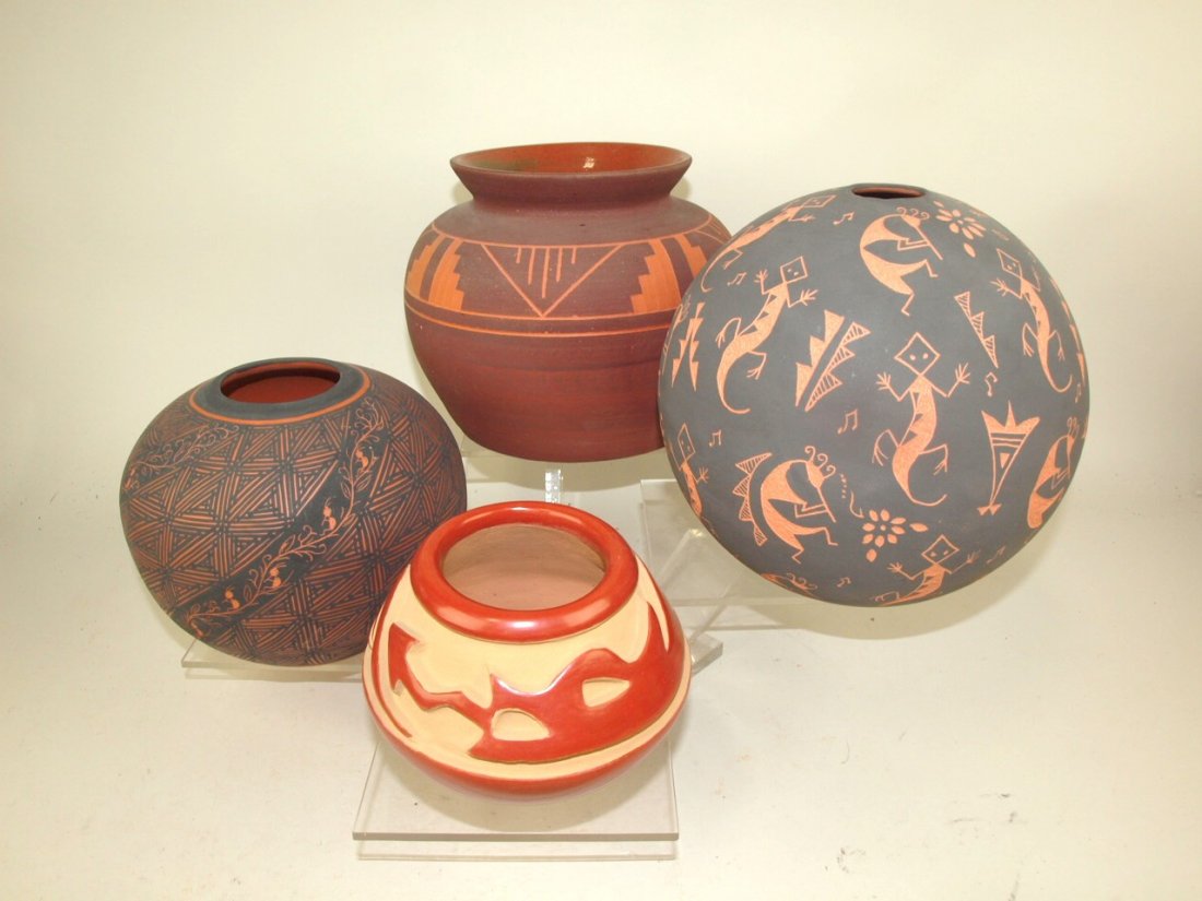 Southwest Native American Indian lot of 4 pottery (1 of 1)