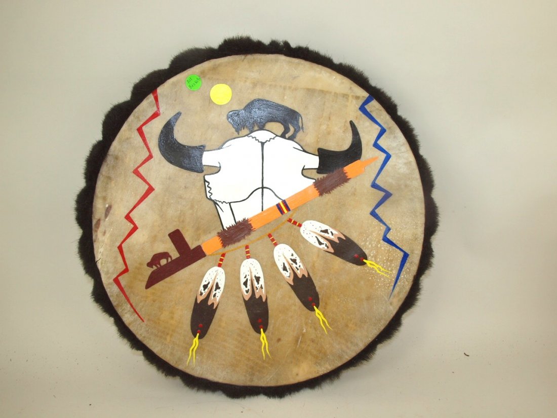 Indian leather shield wall hanging (1 of 1)