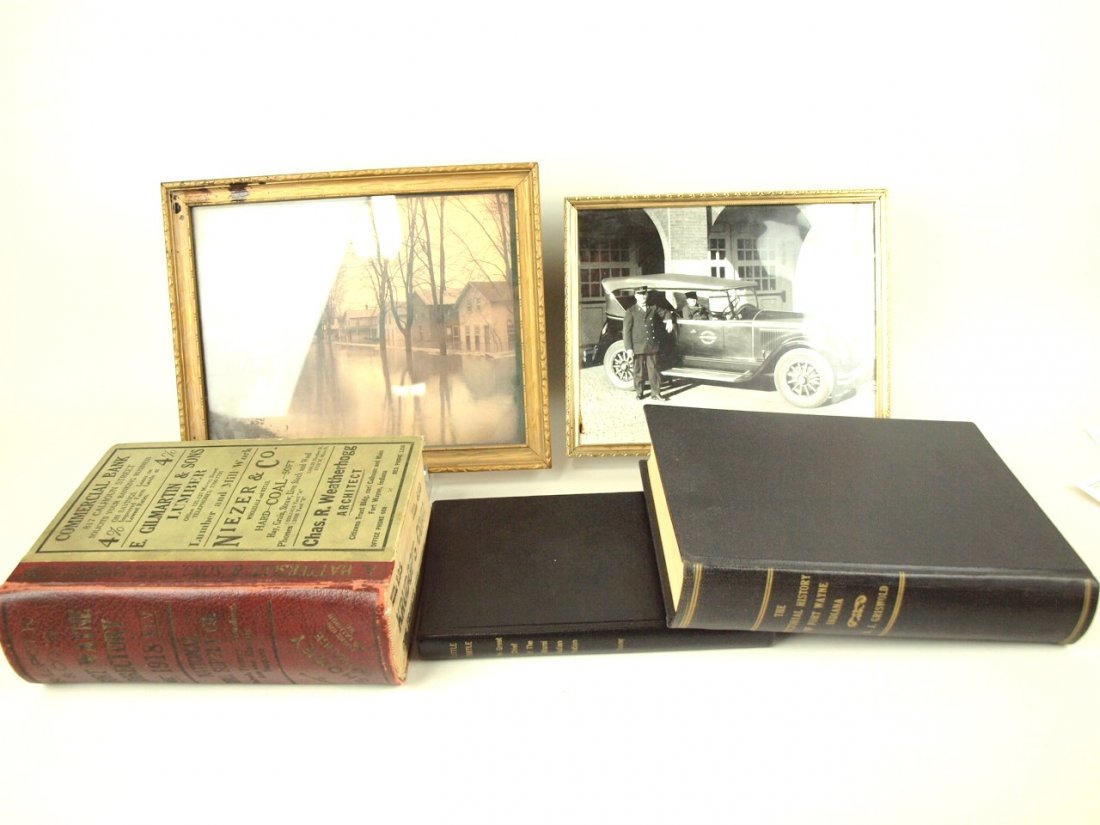 Fort Wayne Indiana lot: pictorial history of Fort Wayne: Fort Wayne Indiana lot: pictorial history of Fort Wayne by Griswold 1917, Little Turtle-The Great Chief of the Miami Indian Nation by CAlvin Young (1972), 1918 Fort Wayne Directory, photo of 1913 floo