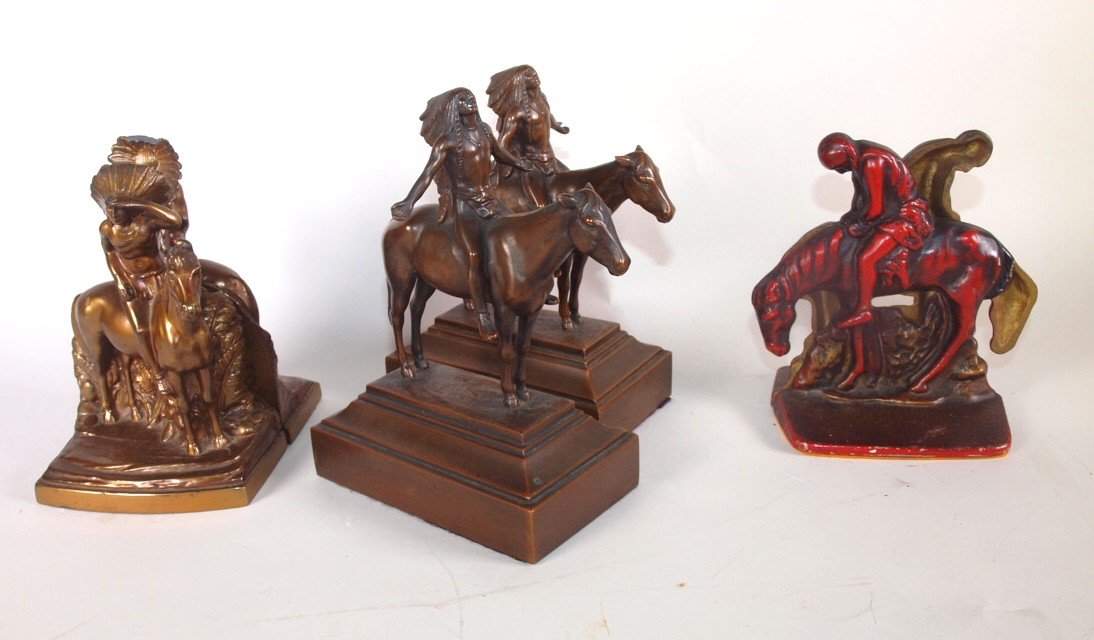 Native American Indian lot of 3 pair bookends (1 of 1)