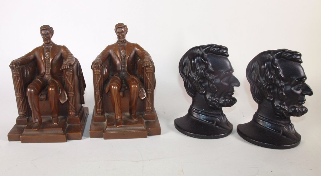 Abraham Lincoln lot of 2 pair of bookends (1 of 1)