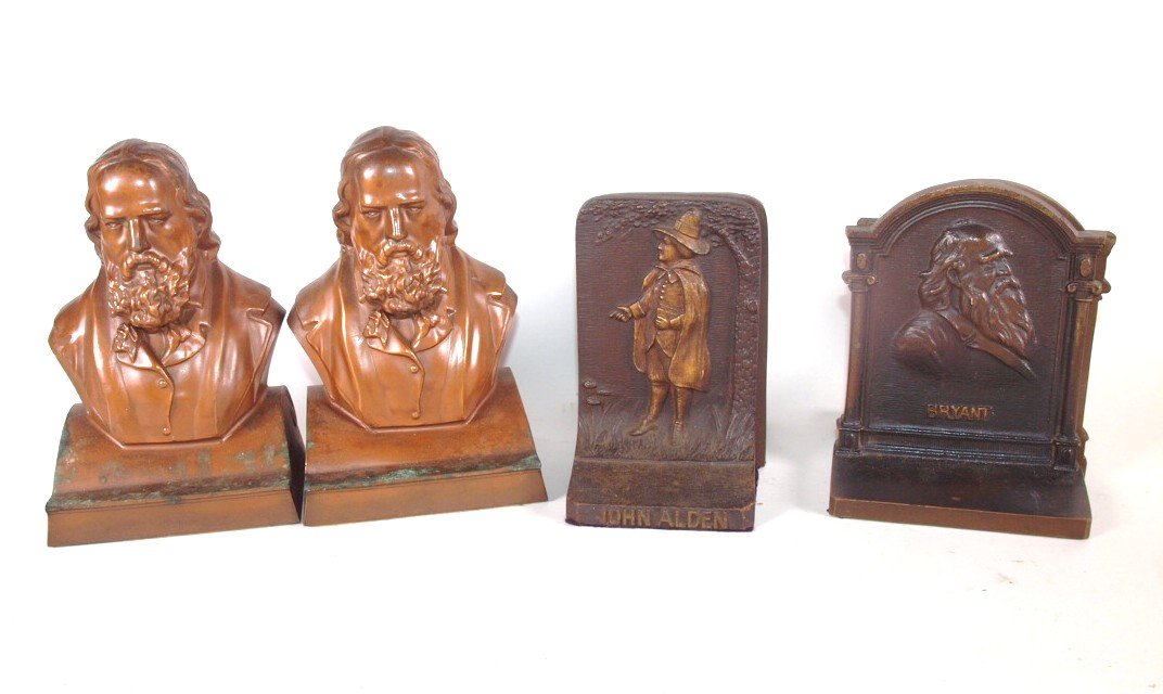 3 pair of bookends: Tennyson, John Alden, and Bryant (1 of 1)