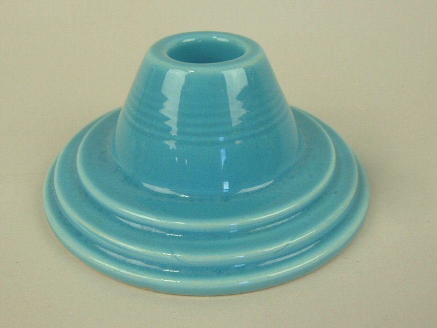 Fiesta Harlequin candleholder, turquoise (1 of 1)