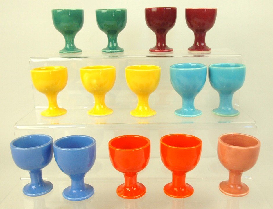 Fiesta Harlequin lot of 14 single egg cups (1 of 1)