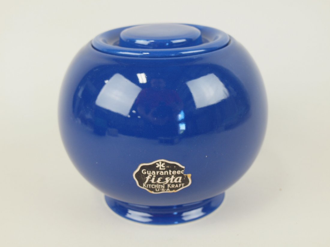 Fiesta Kitchen Kraft cobalt small canister with paper (1 of 1)