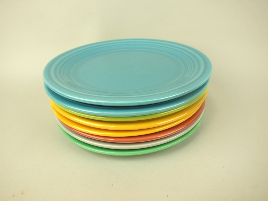 Fiesta 9" plate group, 8 mixed colors (1 of 1)