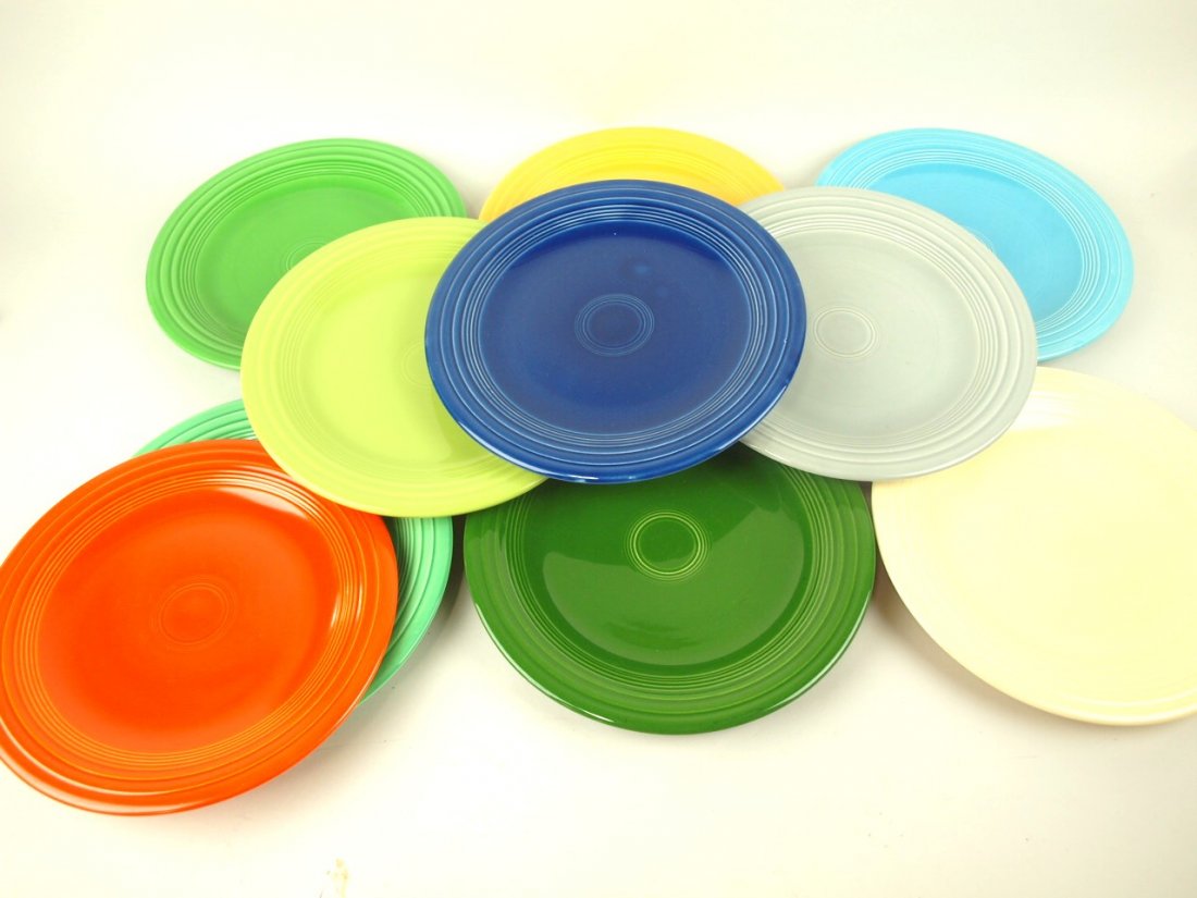 Fiesta 10" plate group, 10 colors (only missing rose) (1 of 1)