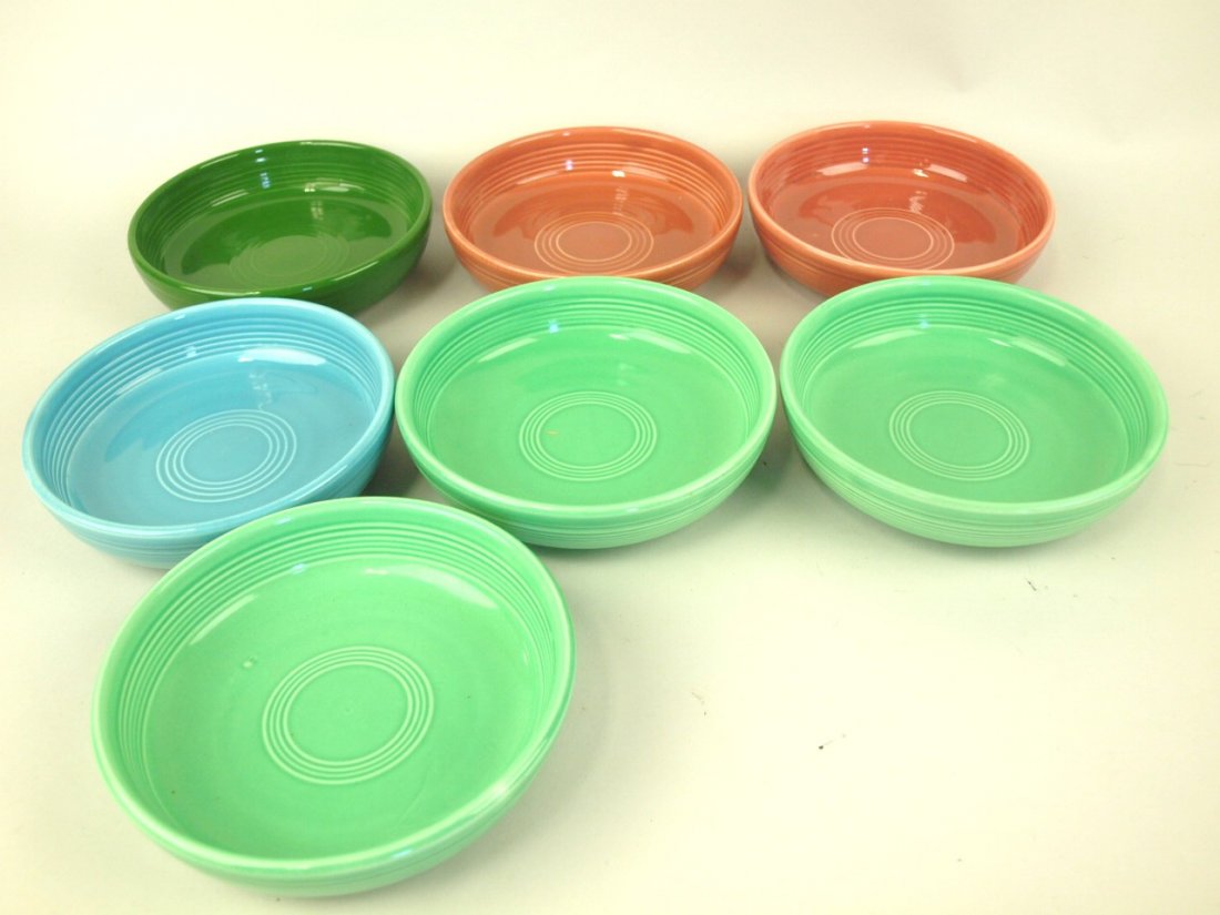 Fiesta 6" dessert bowls: 7 mixed colors (1 of 1)