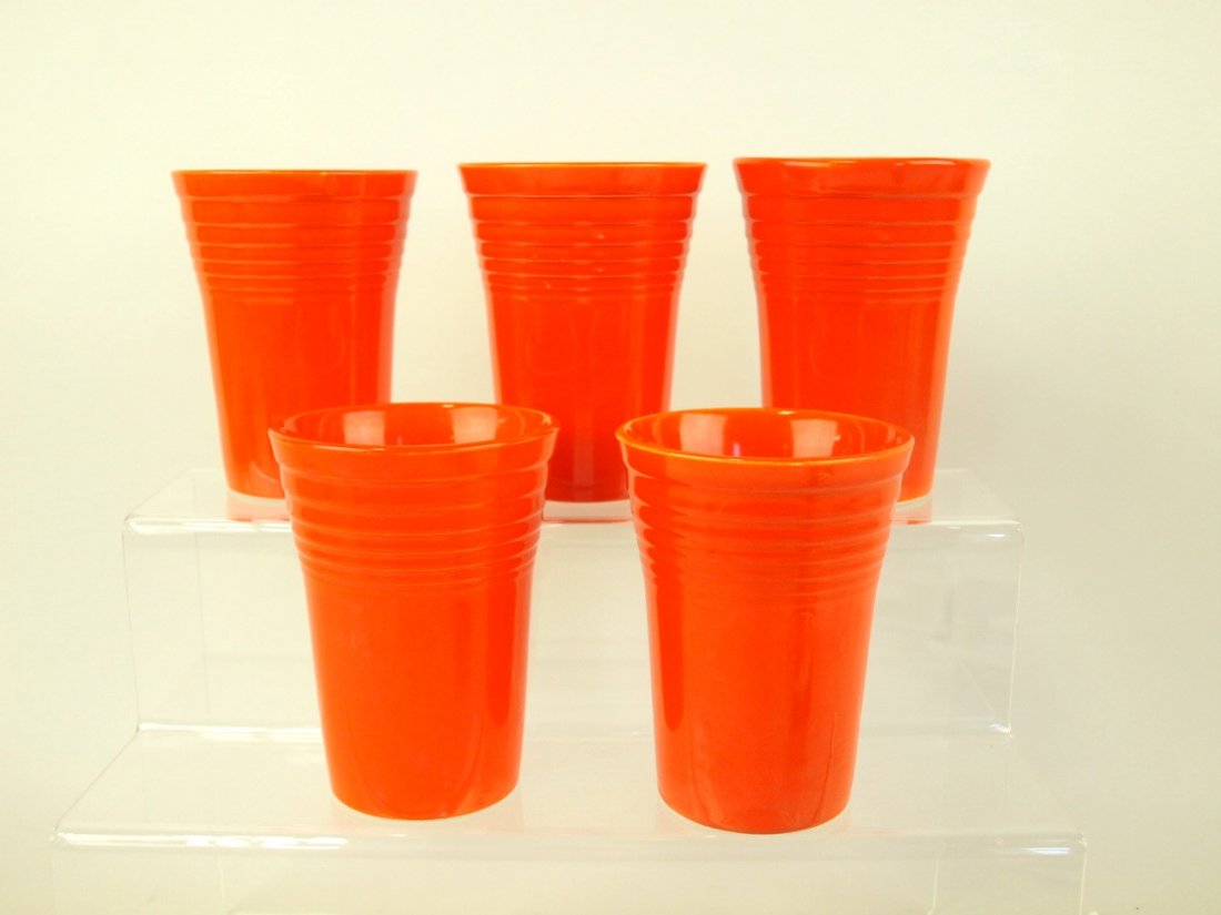 Fiesta water tumblers: 5 red: Fiesta water tumblers: 5 red