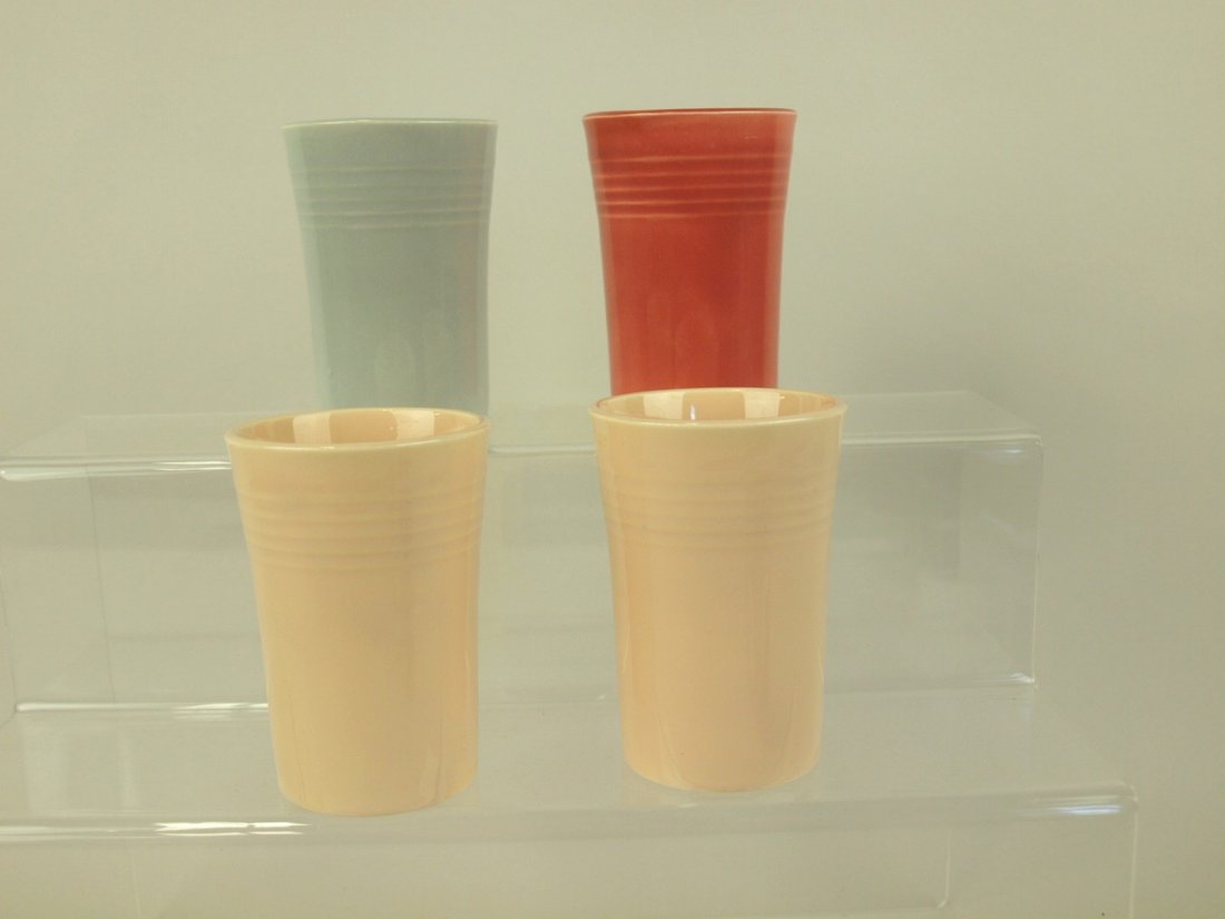 Fiesta juice tumblers: 2-beige, & rose: Fiesta juice tumblers: 2-beige, & rose