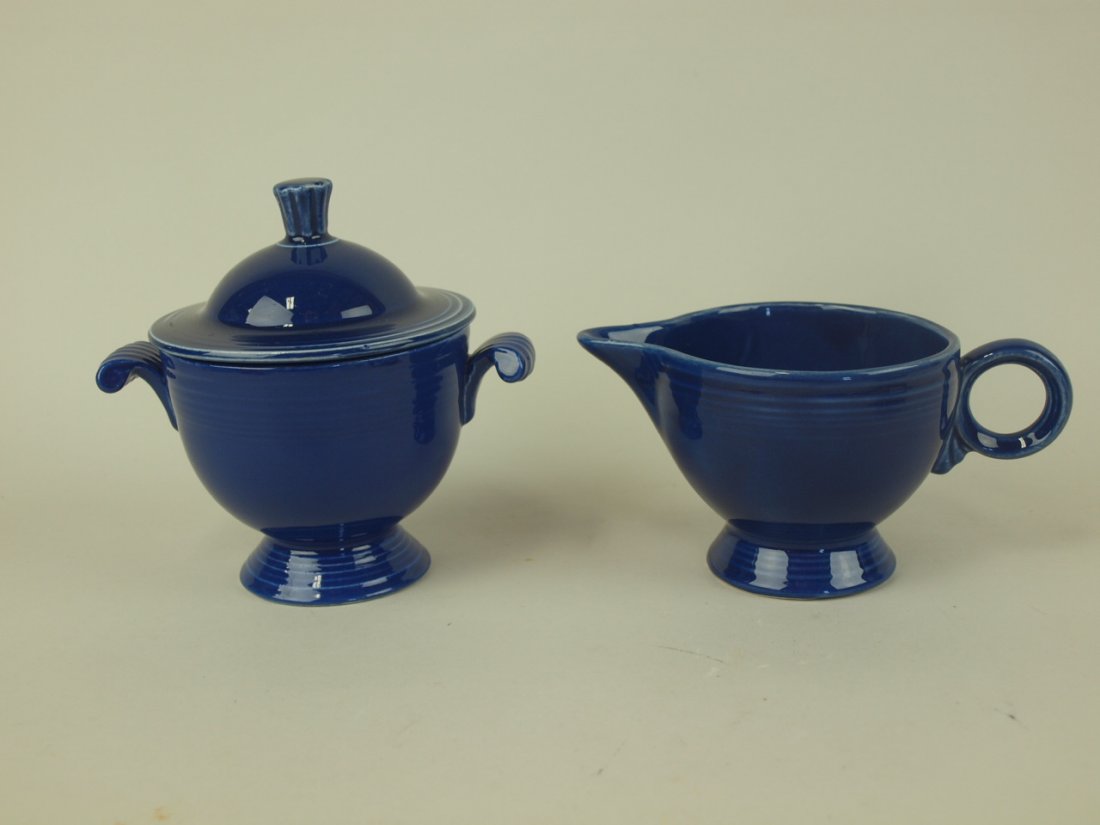 Fiesta cream & sugar, cobalt: Fiesta cream & sugar, cobalt
