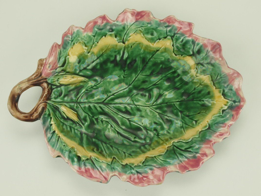 Etruscan majolica oak leaf bread tray, 12" (1 of 1)