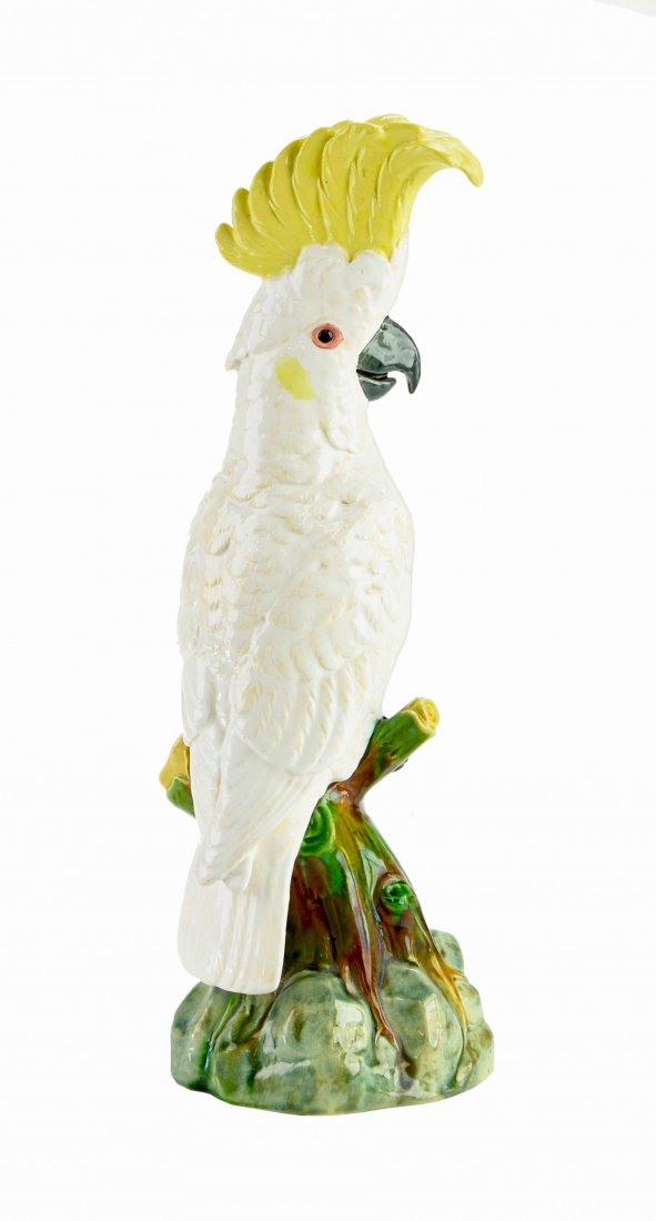A Very Rare Minton Majolica parrot c.1870 Modeled as a (1 of 1)