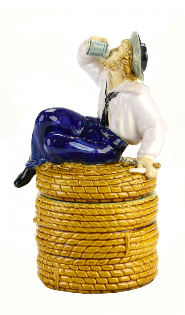 A Rare Minton Majolica Sailor Tobacco Jar c.1870 (1 of 1)