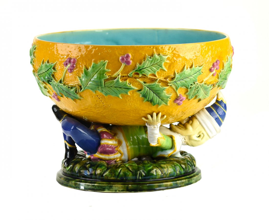 An Iconic George Jones Majolica Large Size Punch Bowl (1 of 1)