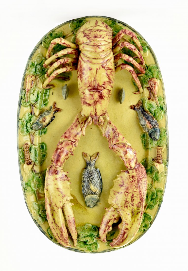 A Very Rare and Large Manuel Mafra Majolica Lobster (1 of 3)