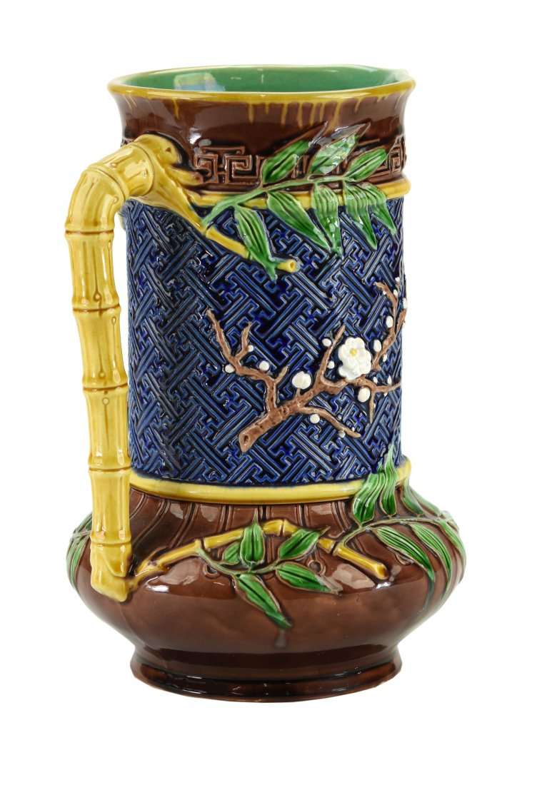 A Minton Majolica ‘Bamboo’ Pitcher c.1875 Probably (1 of 1)