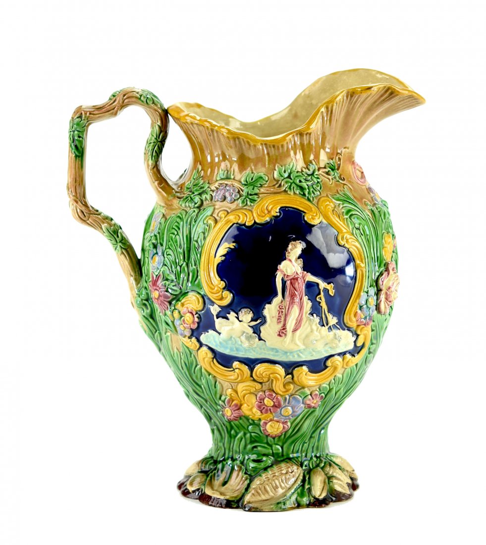 A Copeland Majolica Birth of Venus Pitcher  c.1870 The (1 of 1)