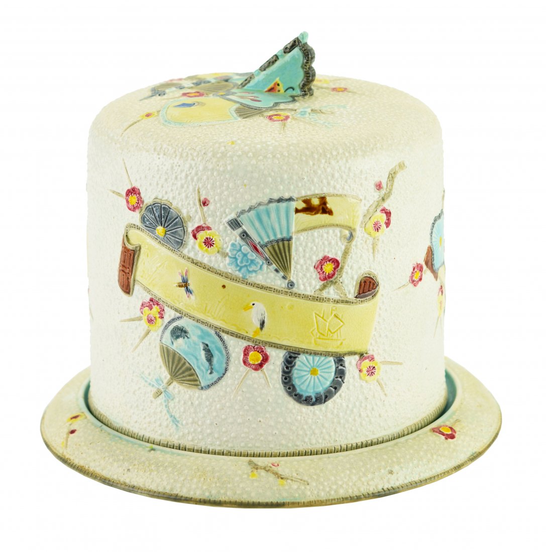 A Rare Fielding Fan Cheese Dish and Cover c.1880 The (1 of 1)