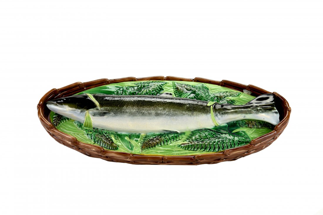 A Large George Jones Majolica Salmon Tureen c.1870 (1 of 1)