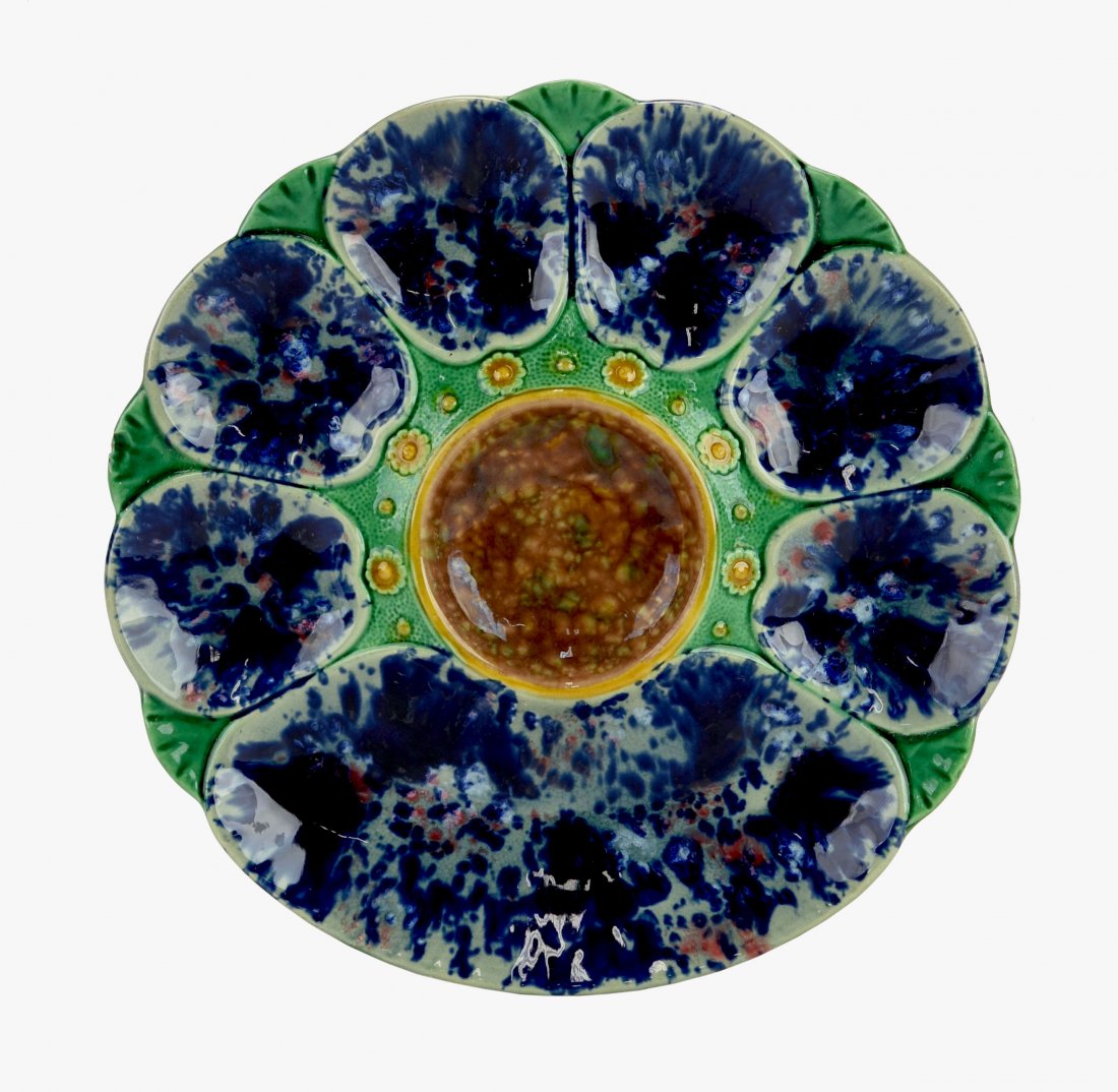 A Very Rare Minton Majolica Grey and Cobalt Blue 5 (1 of 1)