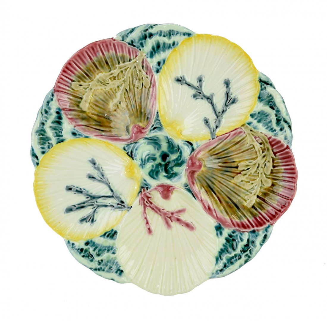 A Wedgwood Majolica Argenta Ocean Oyster Plate c.1865 (1 of 1)