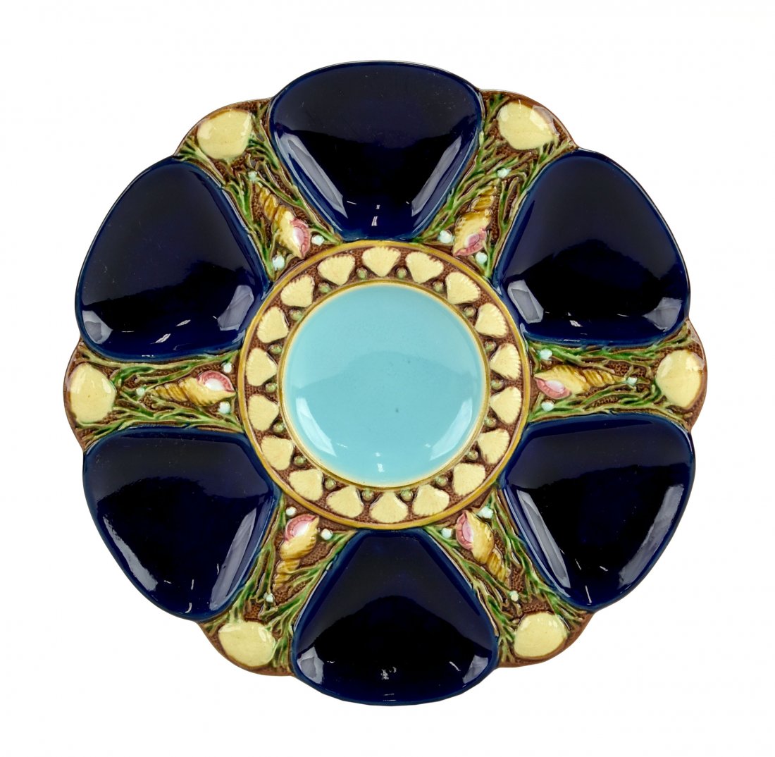 A Fine Quality Minton Majolica 6 well Cobalt Blue  (1 of 1)