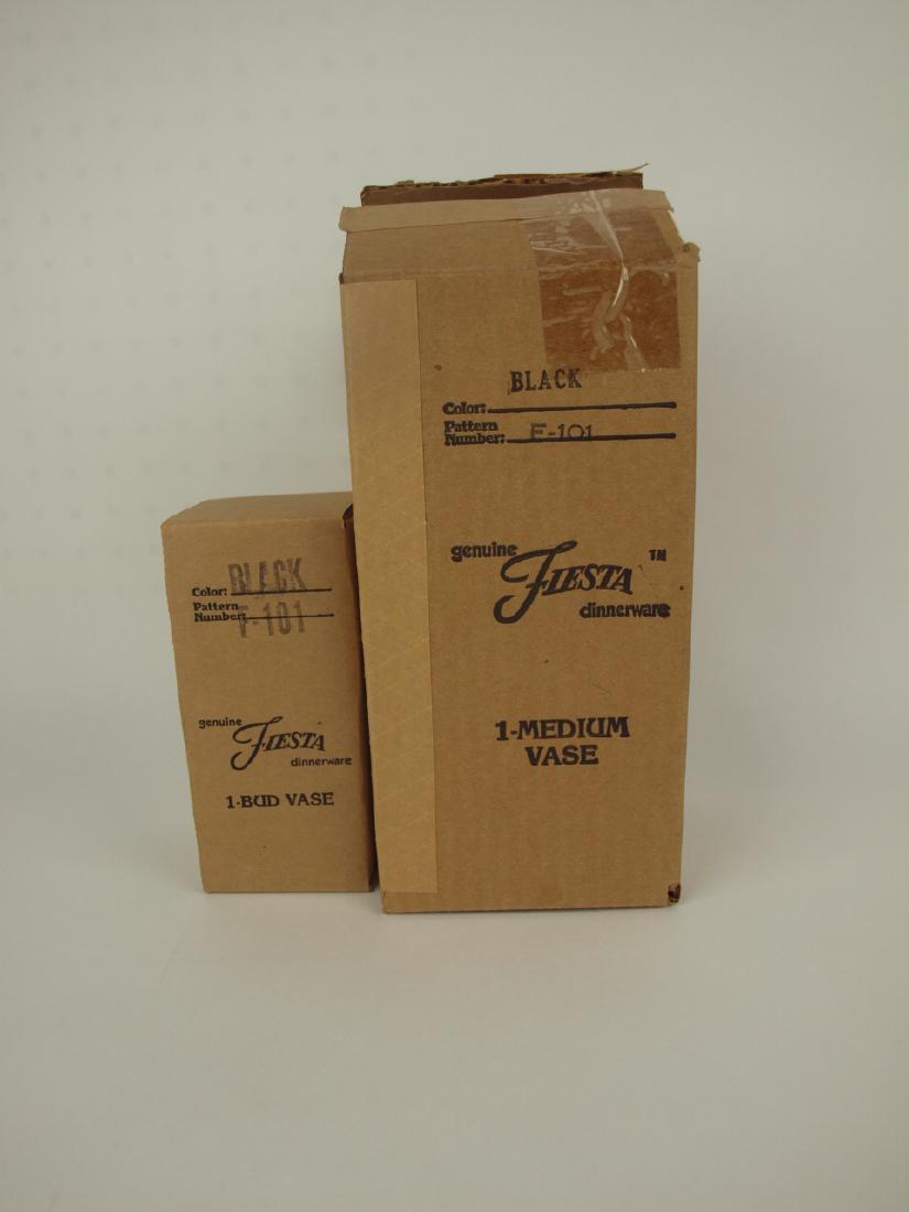 Fiesta Post 86 black medium flower and bud vases, NIB (1 of 1)