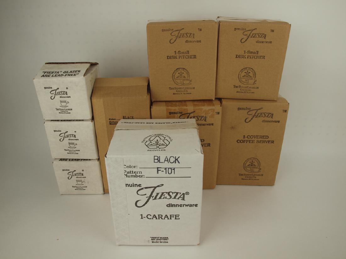 Fiesta Post 86 black lot of 9 pieces, NIB: 3-AD cups & (1 of 1)