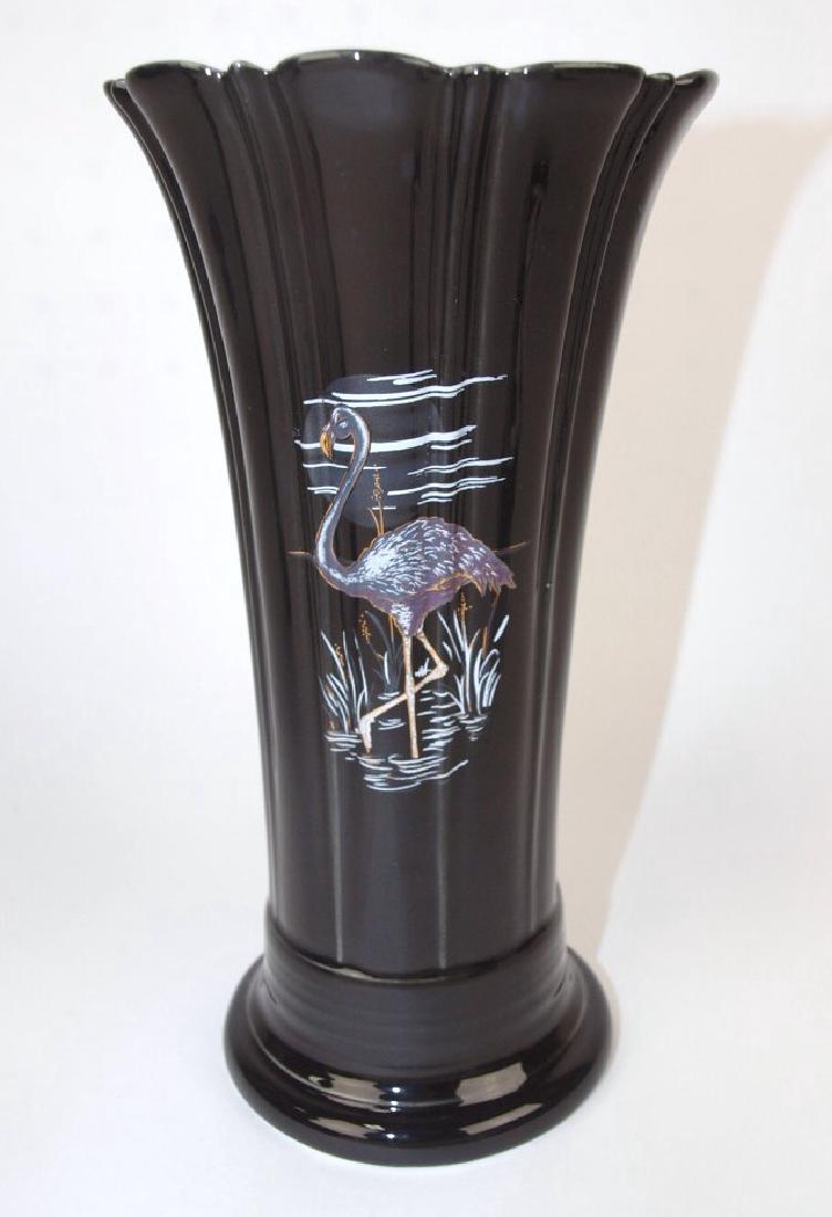 Fiesta Post 86 Moon Over Miami black medium vase, minor (1 of 1)