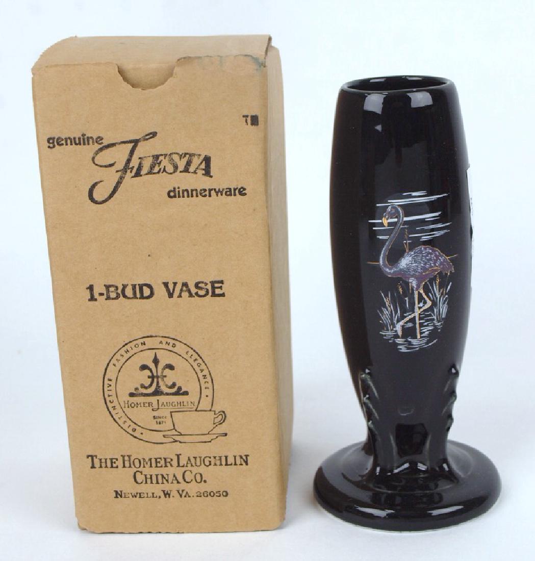 Fiesta Post 86 Moon Over Miami black bud vase, NIB (1 of 1)