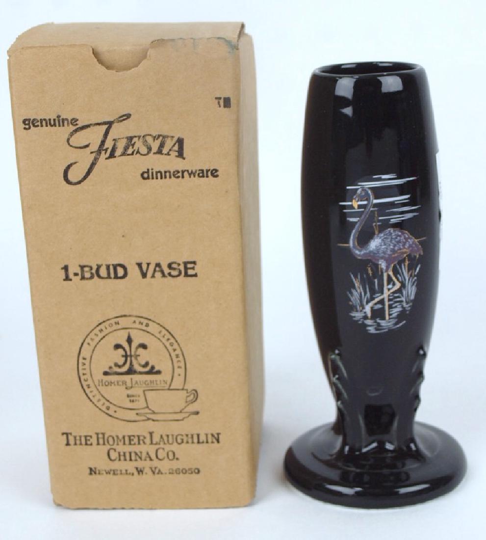 Fiesta Post 86 Moon Over Miami black bud vase, NIB (1 of 1)