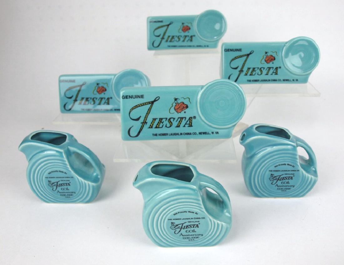 Fiesta Post 86 Turquoise lot of 4 dealer signs and 3 (1 of 1)