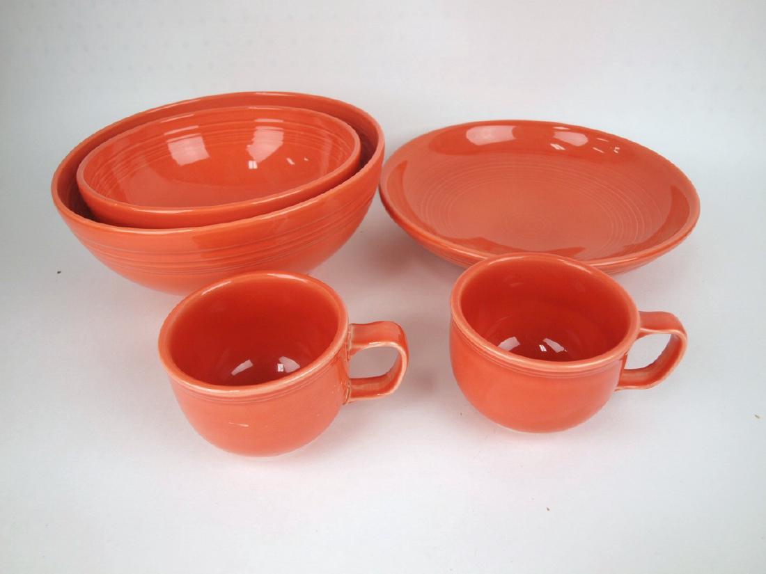 Fiesta Post 86 Persimmon lot of 5 pieces: 2-nested (1 of 1)