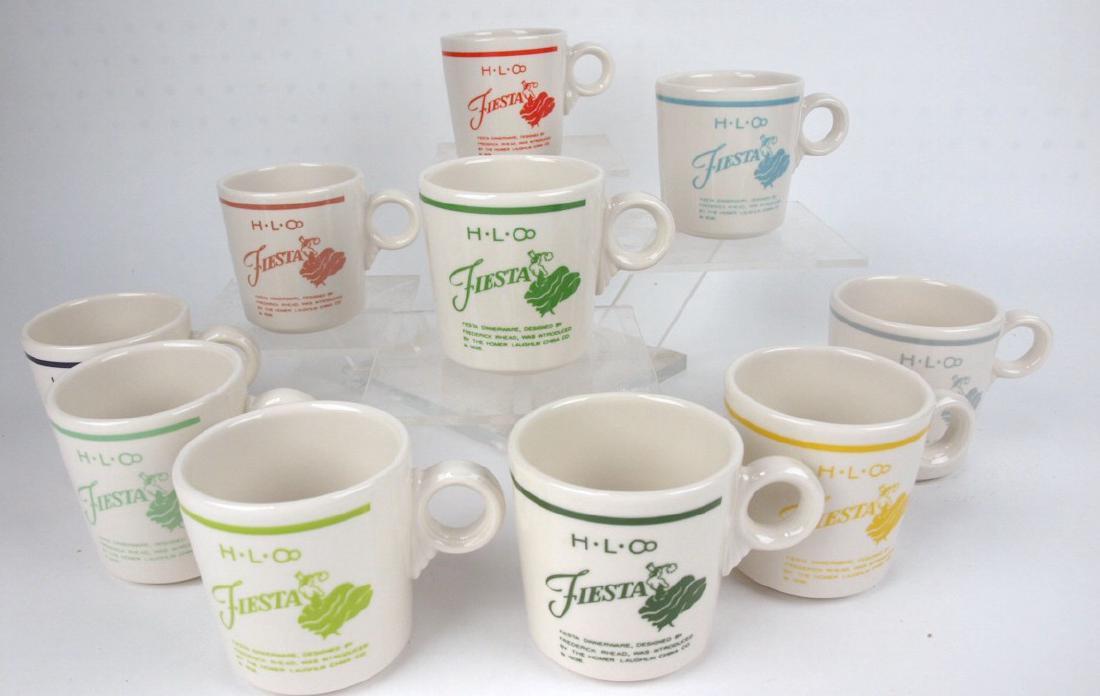 Fiesta Post 86 set of 10 dancing girl mugs (1 of 1)