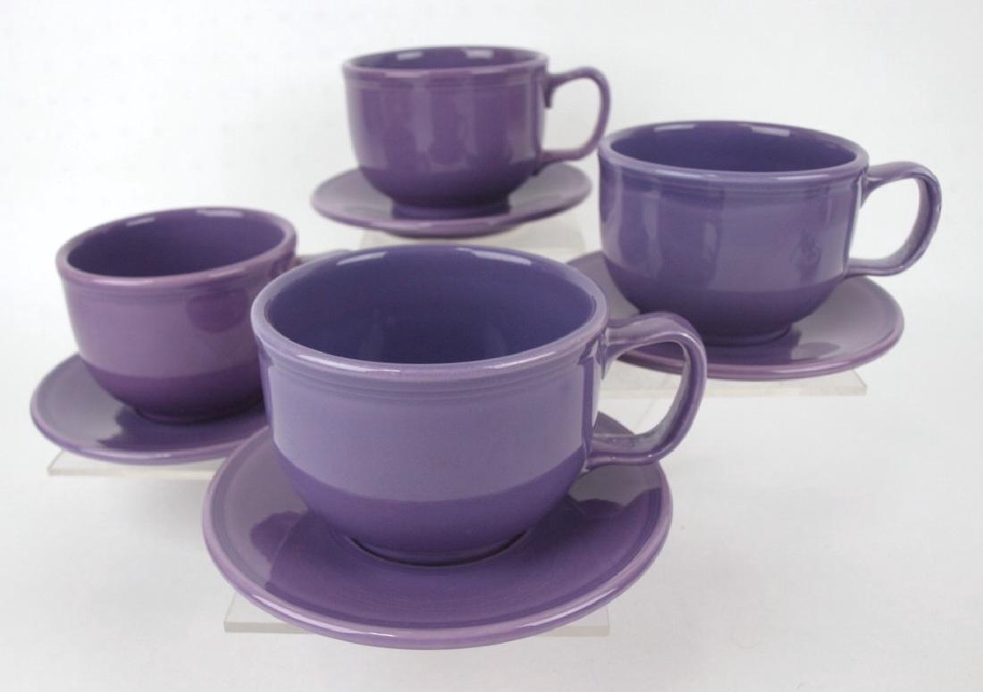 Fiesta Post 86 lilac set of 4 jumbo cups & saucers (1 of 1)