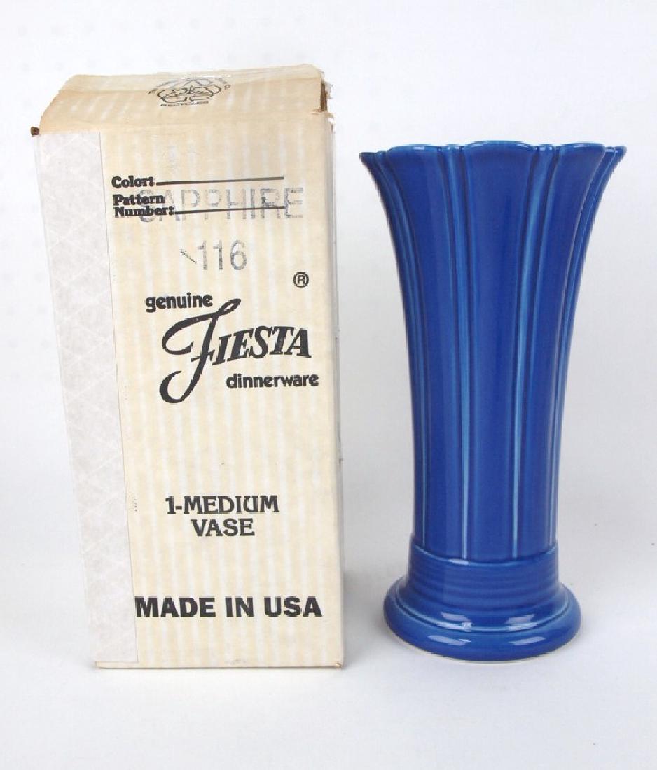 Fiesta Post 86 Sapphire medium vase, NIB (1 of 1)