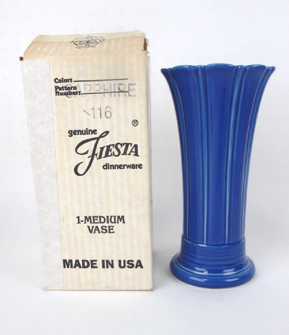 Fiesta Post 86 Sapphire medium vase, NIB (1 of 1)