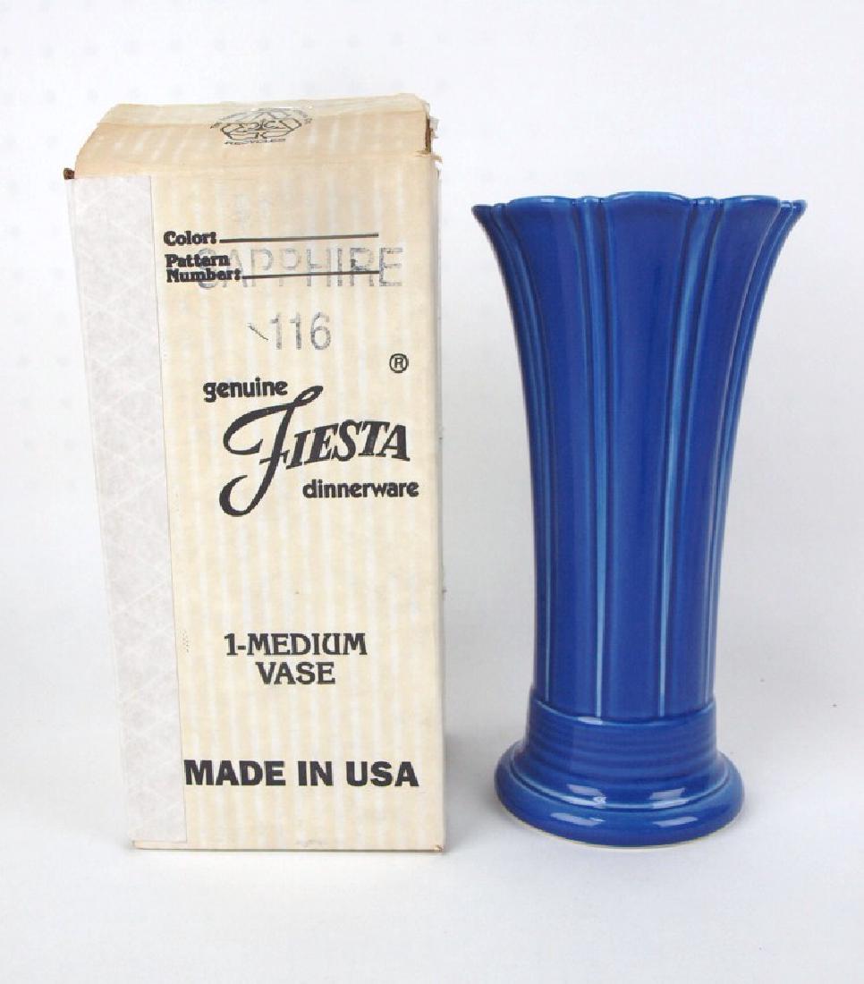 Fiesta Post 86 Sapphire medium vase, NIB (1 of 1)