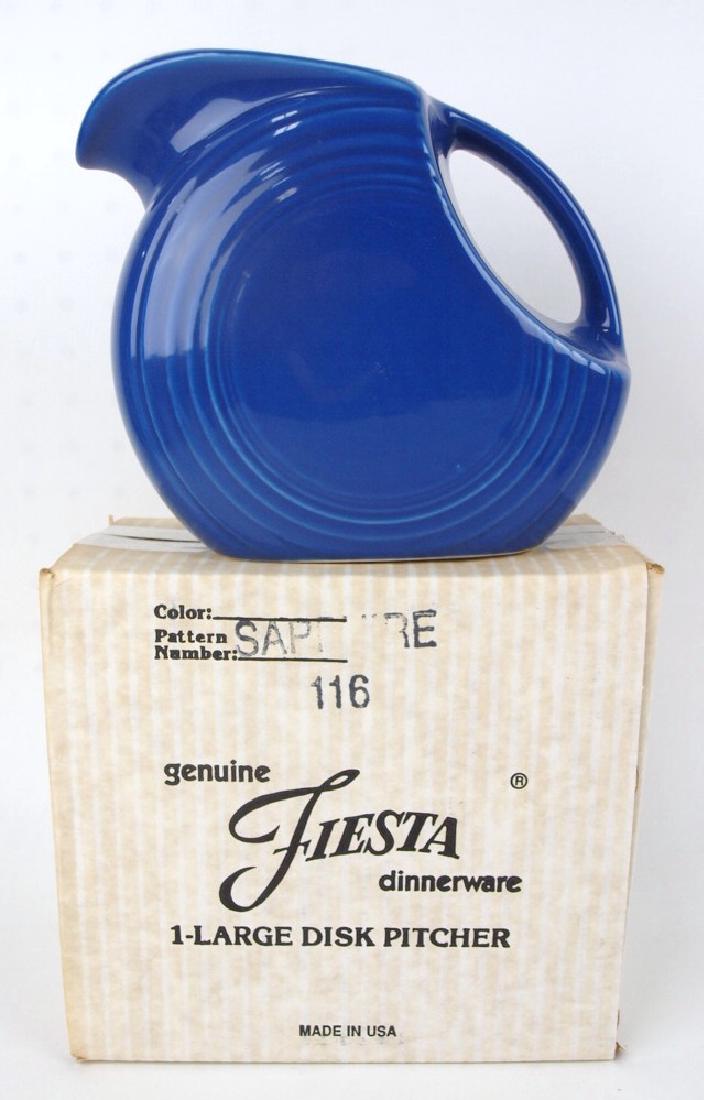 Fiesta Post 86 Sapphire disk water pitcher, NIB (1 of 1)