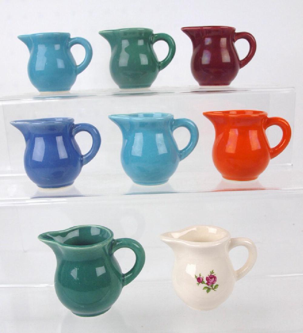 Fiesta Harlequin lot of 8 individual creamers, mixed: Fiesta Harlequin lot of 8 individual creamers, mixed colors