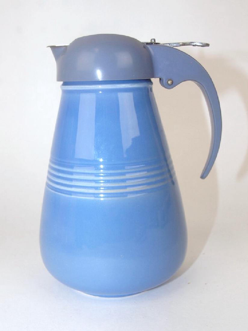 Fiesta Harlequin syrup pitcher, mauve blue (1 of 1)