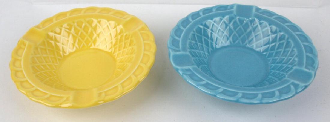 Fiesta Harlequinbasketweave ashtray group: yellow & (1 of 1)